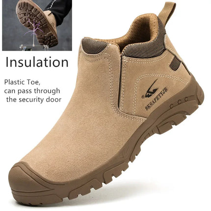 Scald-proof Electric Welding Shoes Plastic Toe Work Shoes Insulated Electrician Shoes Indestructible Industrial Male Wear Boots-KarWorkwear