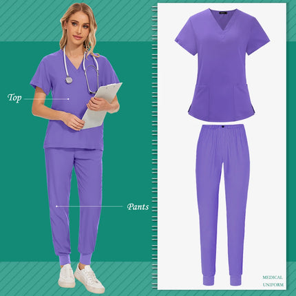 Hot Selling Scrubs Medical Uniforms Woman Breathable Beauty Manicurist Work Clothes Doctor Nurse Operating Room Surgical Uniform-KarWorkwear