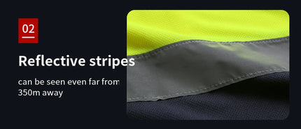 Security Reflective Shirts for Men Hi Viz Vis Shirt with Pocket Two Tone Workwear High Visibility Reflective Clothes