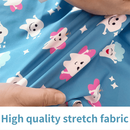 Men's Work Uniform Teeth Print Dentist Comfortable Short Sleeve Scrubs V-Neck Top Clinic Pharmacy Nursing Accessories Blouse New-KarWorkwear