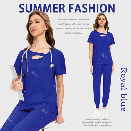 Fashion Personality Medical Uniforms Wholesale Operating Room Scrubs Set Nurse Uniforms Hospital Clothes Dental Surgery Workwear-KarWorkwear