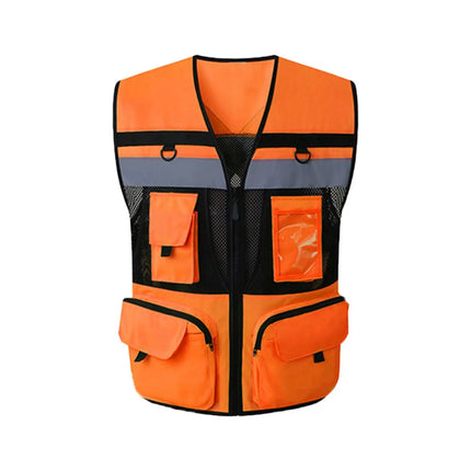 Reflective Vest with Pockets Comfortable for Parking Attendants Yellow L