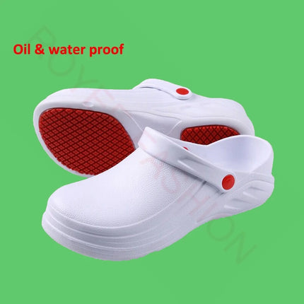 Waterproof Non-slip Chef Shoes For Men Garden Shoes Rubber Sandals Restaurant Working Hospital Nursing kitchen work shoes zapato-KarWorkwear