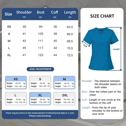 Hospital Overall Scrub Tops Women Dentist Working Uniform Nurse Scrub Uniformes Hospital Workwear Beauty Salon Pharmacy Clothes-KarWorkwear