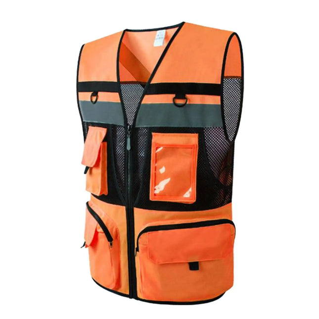 Reflective Vest with Pockets Comfortable for Parking Attendants Yellow L