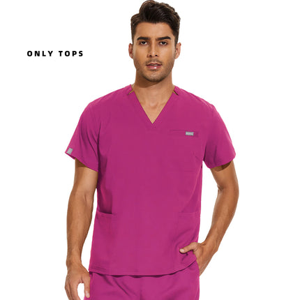 Medical Uniform Lab Clothes Women Mens Scrubs Tops Nurse Nursing Uniform Vet Costume Spa Workwear Hospital Surgery Work Shirts-KarWorkwear