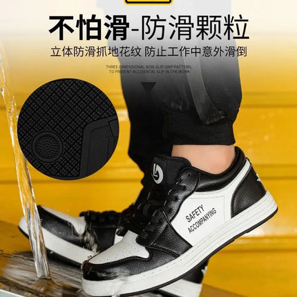 Unisex High-quality Work Shoes Men Non-slip Safety Shoes Anti-smash Anti-puncture Indestructible Shoes Women's Work Sneakers 46-KarWorkwear