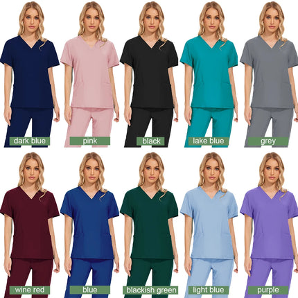 Hot Selling Scrubs Medical Uniforms Woman Breathable Beauty Manicurist Work Clothes Doctor Nurse Operating Room Surgical Uniform-KarWorkwear