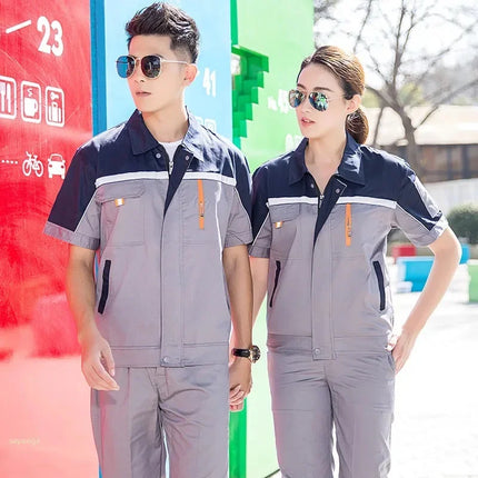 Summer Work Clothing Working Coveralls Reflective Thin Breathable Uniforms Household Worker Suit Work Coats For Cleaning Blouses-KarWorkwear