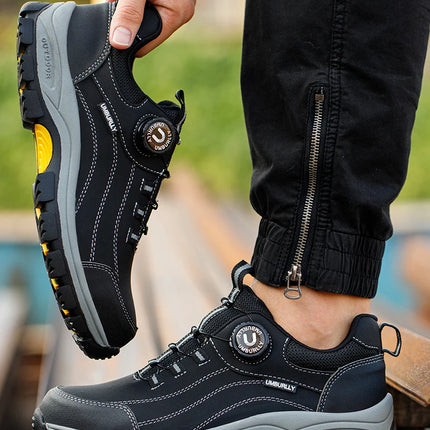 Men's Steel Head Safety Shoes Puncture And Smash Resistant Lightweight Sole Breathable Upper for Outdoor Workshop Work Shoes