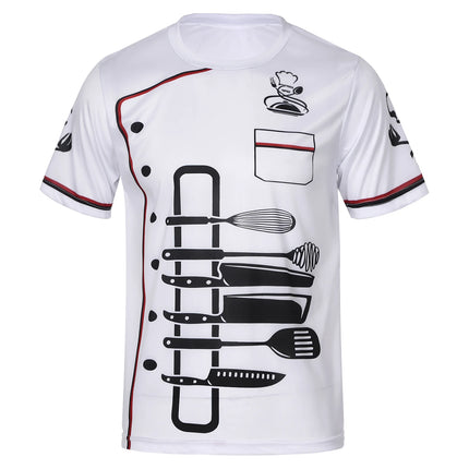 Unisex Restaurant Kitchen Chef Uniform Shirt Women Men Short Sleeves Chef Jacket Bakery Catering work Food Service Cook Top-KarWorkwear