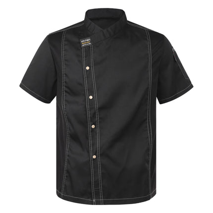 Men Women Kitchen Work Uniform Adult Unisex Chef Jacket Coat Cook Hotel Restaurant Canteen Cake Shop Cafe Shirt Staff Costume-KarWorkwear