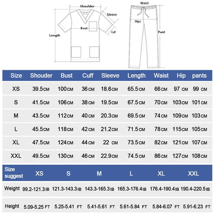 Scrubs Medical Uniforms Woman Multicolour SPA Beauty Uniform Dentist Veterinary Working Clothes Unisex Pharmacy Clinic Scrub New-KarWorkwear