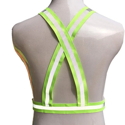 Reflective Safety Vests Lightweight Adjustable Elastic Vest Jacket Hi Vis Reflective Strips for Traffic Control Running Cycling