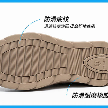 Breathable Summer Safety Work Shoes For Men Insulation 6KV Plastic Toe Anti-smash Non-slip Indestructible Boots Male Footwear-KarWorkwear