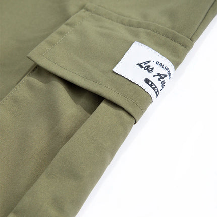 Men's Cargo Pants Sweatpants Outdoor Loose Straight Long Trousers Summer Casual Multi-Pocket Durable Workwear Male Trousers