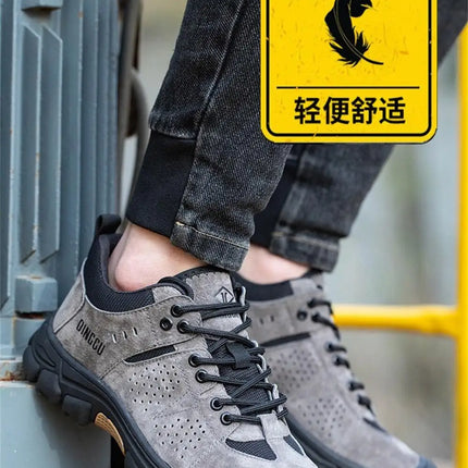 New Indestructible Shoes Work Sneakers Steel Toe Cap Safety Shoes Men Boots Anti-smash Anti-puncture Work Boots Security-KarWorkwear