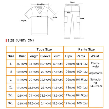 Short Sleeve Scrub Top Surgical Medical Uniform Women Nursing Uniform Nurse Workwear Dentist Surgery Uniform Scrub Blouse Unisex-KarWorkwear