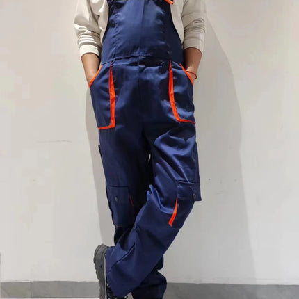 Work Overall Uniform Men Women Work Coverall Car Repairman Jumpsuit Workshop Mechanic Work Clothes Fly pockets Warehouse Rompers