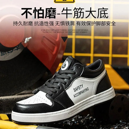 Unisex High-quality Work Shoes Men Non-slip Safety Shoes Anti-smash Anti-puncture Indestructible Shoes Women's Work Sneakers 46-KarWorkwear