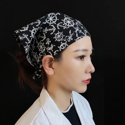 Japanese Chef Hat Kitchen Restaurant Waiter Sushi Caps Cuisine Cook Headscarf  Food Service Work Uniform Cap Pirate Hat-KarWorkwear