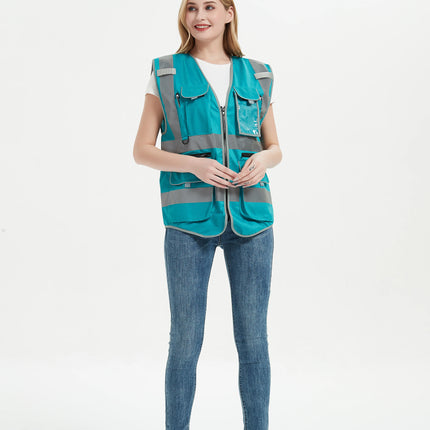 Work Vest for Women Work Clothes Hi Vis Workwear Vest with Pockets