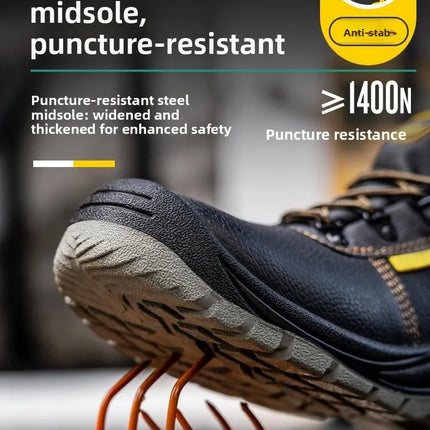 High Quality Safety Shoes for Men Woman Autumn Winter Thickened Warm Boots Woman Sneakers Anti-smashing Steel Toe Cap Puncture