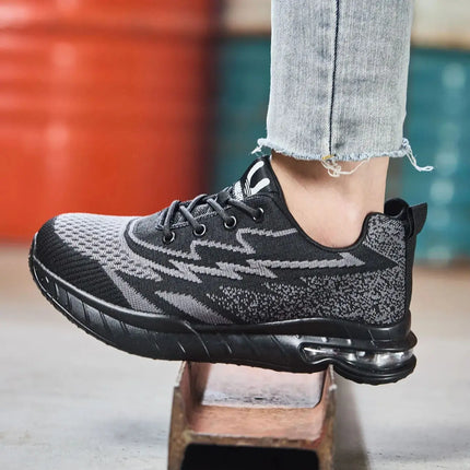 Women's Safety Shoes Steel Toe Anti-Smashing And Anti-Stabbing Breathable Lightweight Work Boots Four Seasons Women's Work Shoes