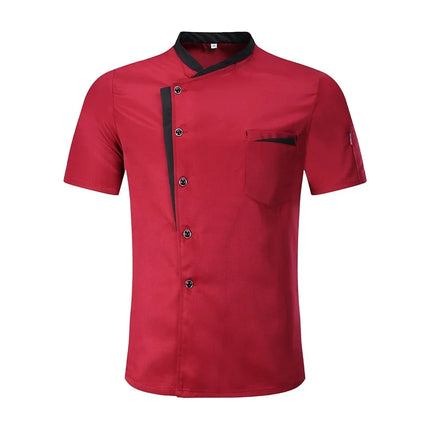 Short Sleeve Chef Jacket Set Hotel Kitchen Work Uniform Cook Restaurant Cooking Shirts+Hat+Apron-KarWorkwear