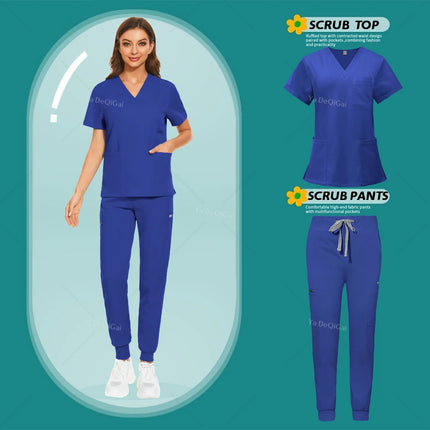 High Quality Suit Medical Nurse Uniforms Multicolor Scrubs Set Beauty Salon Spa Work Clothes Surgical Gowns Nursing Accessories-KarWorkwear
