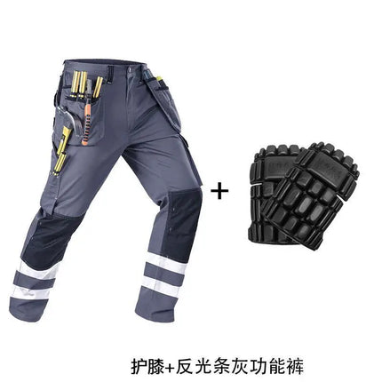2026 New Work Clothes Men Construction Reflective Safety Coveralls Welding Suit Car Repair Workshop Mechanic Plus Size Clothes
