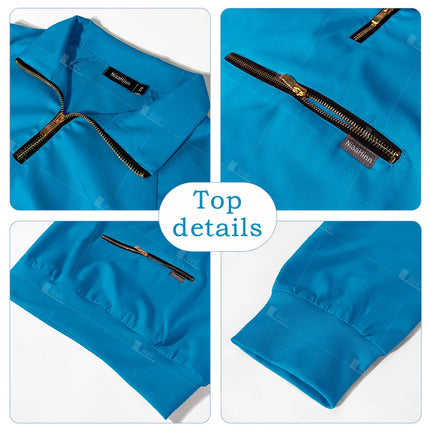Long Sleeve Workwear Medical Scrub Set Women Hospital Doctor Nurse Uniforms Dental Surgery Uniforms Operating Room Uniforms Suit-KarWorkwear