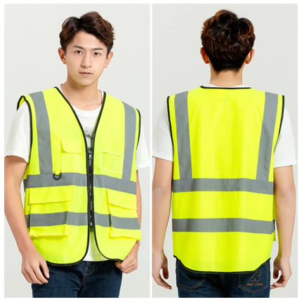 High Visibility Security Reflective Vest Multi-pocket Traffic Vest Miners Uniform Construction Workwear Outdoor Cycling Custom-KarWorkwear