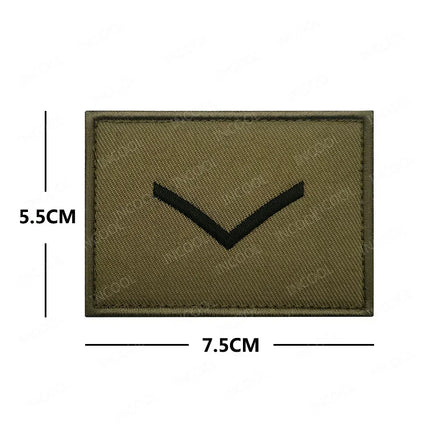 Infrared Reflective IR Rank Patch Uniform Ranks Embroidered Patches Appliques Shoulder Decorative Armband MED Badge For Clothing