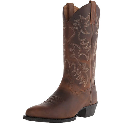 Spring Comfortable Boots Leather Chelsea Boots Knee-length Men's Boots Men Wesern Boots Casual Work Boots for Men Plus Size 46-KarWorkwear