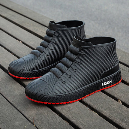 Men Women Short Tube Rain Boots Kitchen Anti-slip Rain Shoes Summer Ankle Outdoor Winter Car Washing Fishing Waterproof Shoes