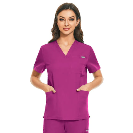 Hospital Overall Scrub Tops Women Dentist Working Uniform Nurse Scrub Uniformes Hospital Workwear Beauty Salon Pharmacy Clothes-KarWorkwear