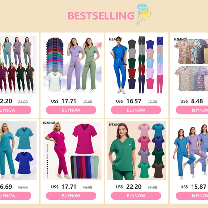 New Nurse Uniform Woman Hospital Doctor 's Medical Sweatshirt Nursing Pants Unisex Workshop Uniforms Beauty SPA Work Clothes