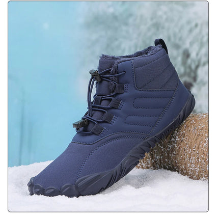 Snow Boots Men Winter Shoes Barefoot Ankle Boots 36-46 Couple Snow Shoes Outdoor Hiking Shoes Fur Warm Plush Boots