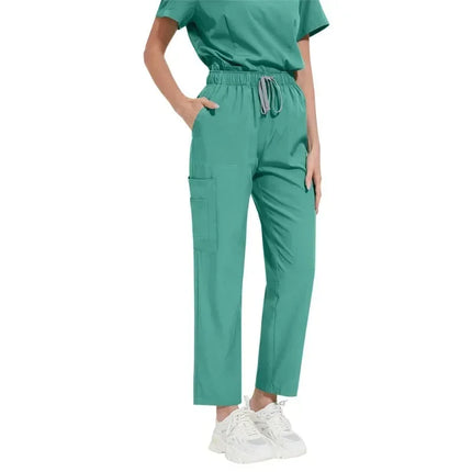 Hospital Doctor Nursing Uniform Women Wholesale Casual Short Sleeved V-neck Jogger Suits Nurse Pharmacy Working Medical Uniforms-KarWorkwear