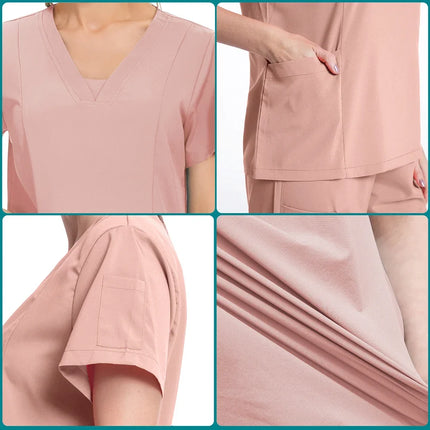 Wholesale Medical Service Scrubs Set Nurse Scrub Suit Hospital Doctor Work Clothes Surgical Uniform Multicolor Jogging Top Pants-KarWorkwear
