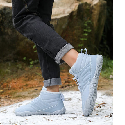 Snow Boots Men Winter Shoes Barefoot Ankle Boots 36-46 Couple Snow Shoes Outdoor Hiking Shoes Fur Warm Plush Boots