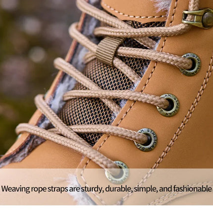 Latest 2024 Fashion Winter Warm Men's Work Safety Boots Waterproof Rugged Steel Toe Shoes Sneakers Safety Protection Coldproof
