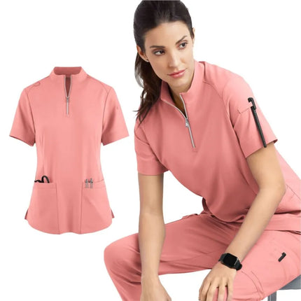 Unisex Medical Uniforms for V-neck Nurse Scurbs set Women Hospital Doctor Workwear Oral Dental Surgery Work Uniform short sleeve-KarWorkwear