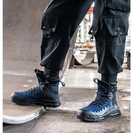 Plus Size 50 Fashion Safety Working Boots For Men High Quality Indestructible Construction Anti Smashing Shoes Sneakers Footwear-KarWorkwear