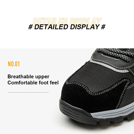 Latest 2023 Steel Toe Cap Climbing Shoes Indestructible Anti Nail Safety Work Shoes Anti Smashing Male Footwear Boots-KarWorkwear