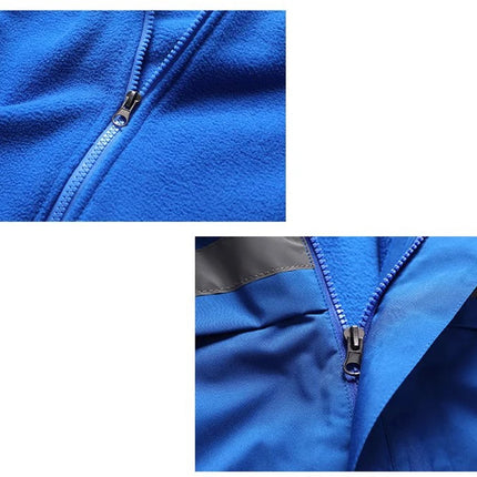 Reflective Jacket Waterproof and Warm with Dechable Fleece Linner 3 in 1 Hi Vis Windproof Workwear Jacket Men for Winter L-7XL