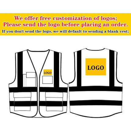 Custom Your Text Logo Reflective Safety Vest Construction Work Traffic Vest Railway Coal Miners Uniform Security ANSI Class 2-KarWorkwear