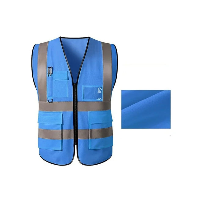 Reflective Safety Vest Bright Color Multi-pocket Traffic Vest Railway Coal Miners Uniform Breathable Reflective Vest-KarWorkwear