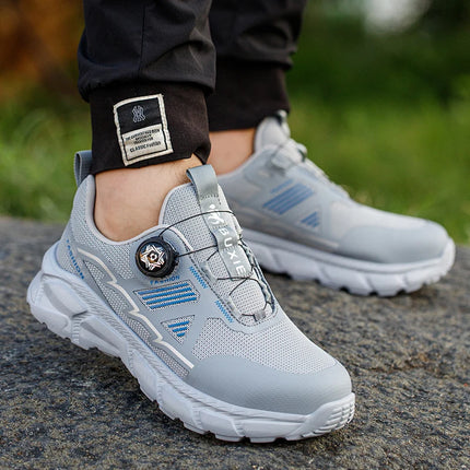 Rotating Button Men Shoes Security Sneakers Steel Toe Shoes Puncture-Proof work Shoes Anti-smash Sport Safety Shoes Protective-KarWorkwear
